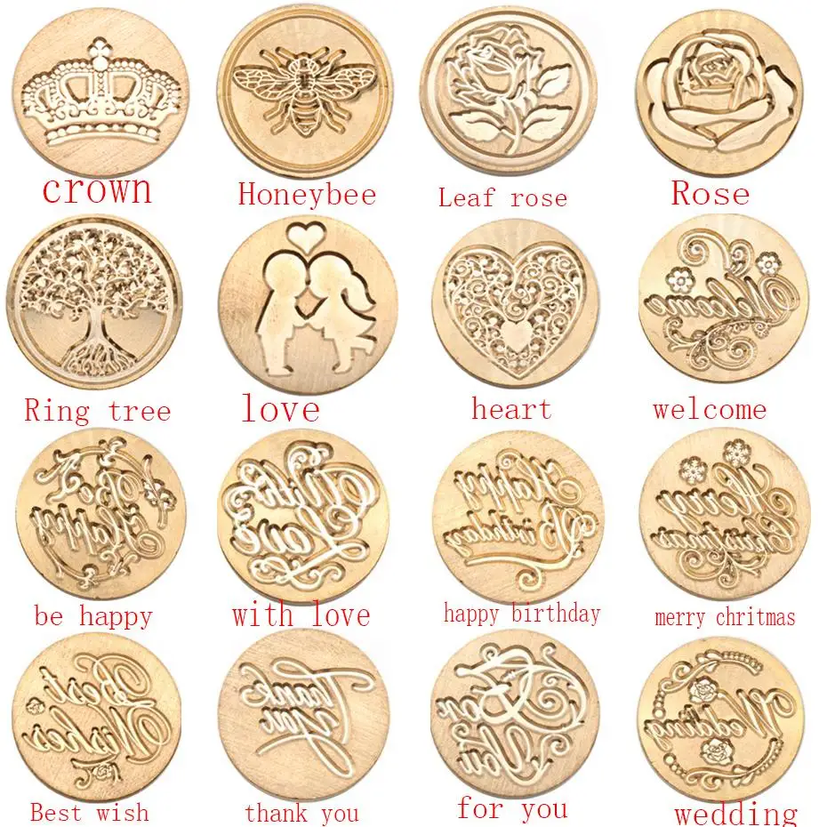 Печать для восковых печатей в стиле ретро штампы конвертов розовая