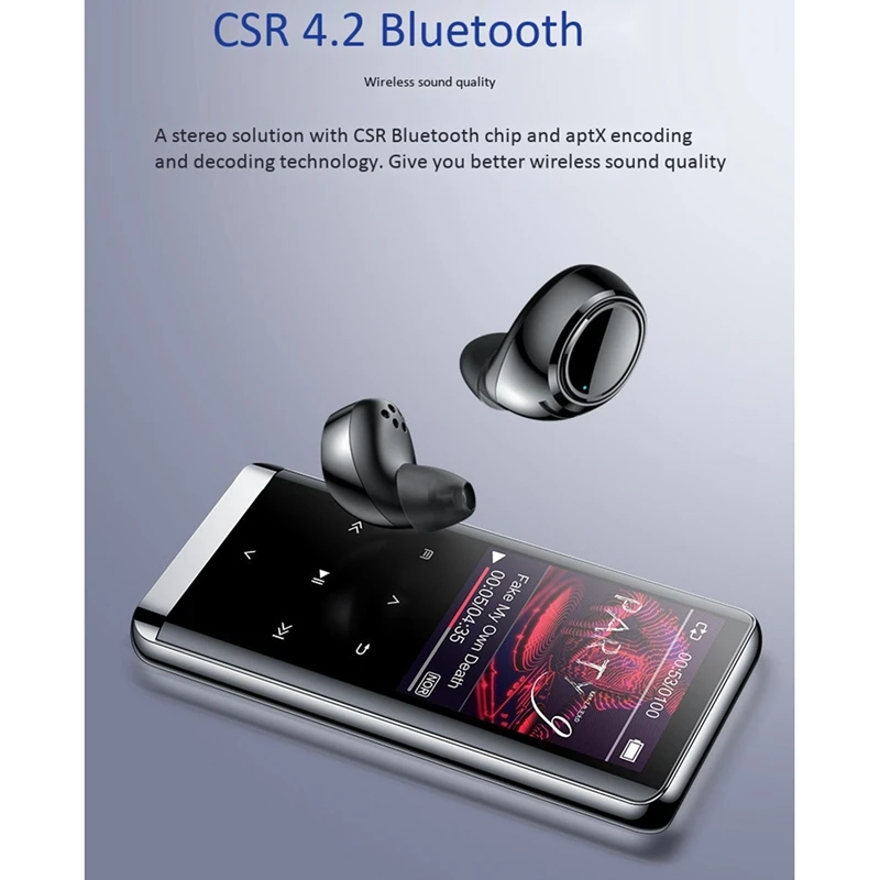 M13 музыкальный плеер HD с шумоподавлением Mp4 Bluetooth контактный MP3-плеер 16 ГБ 800 мАч |