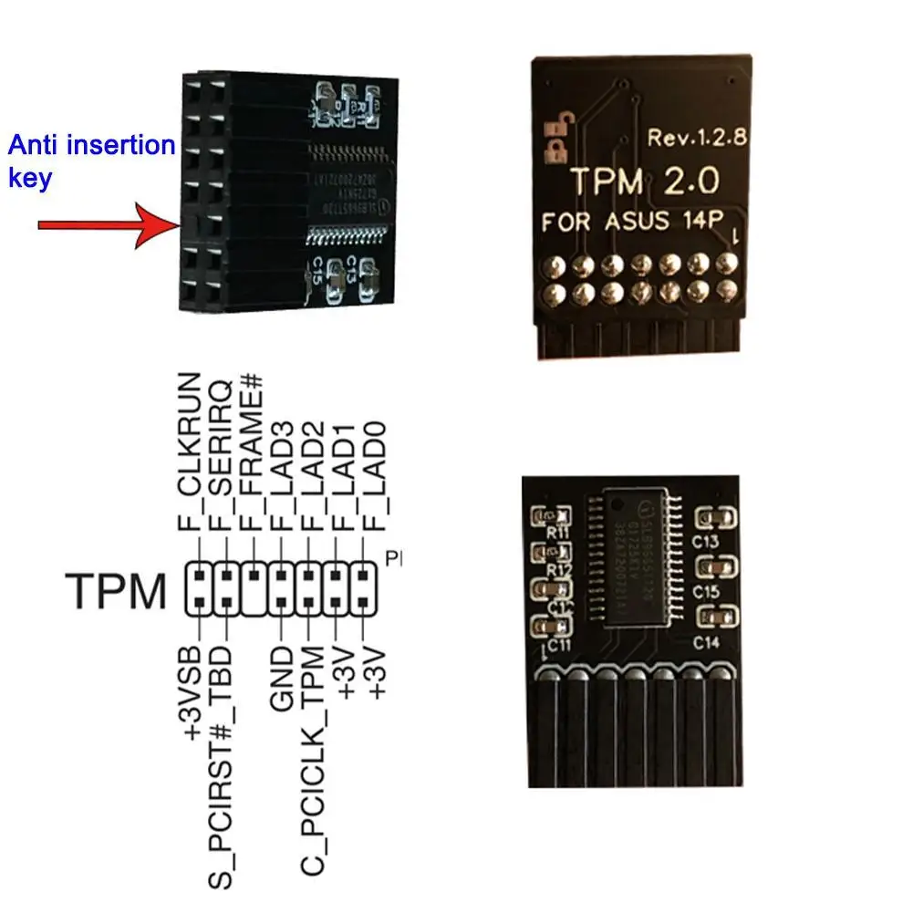 Плата модуля шифрования TPM 2.0 1 шт. плата с дистанционным управлением поддерживает