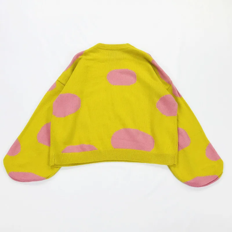 Свитер с вышивкой в виде Больших Глаз стиле Харадзюку свободные пуловеры