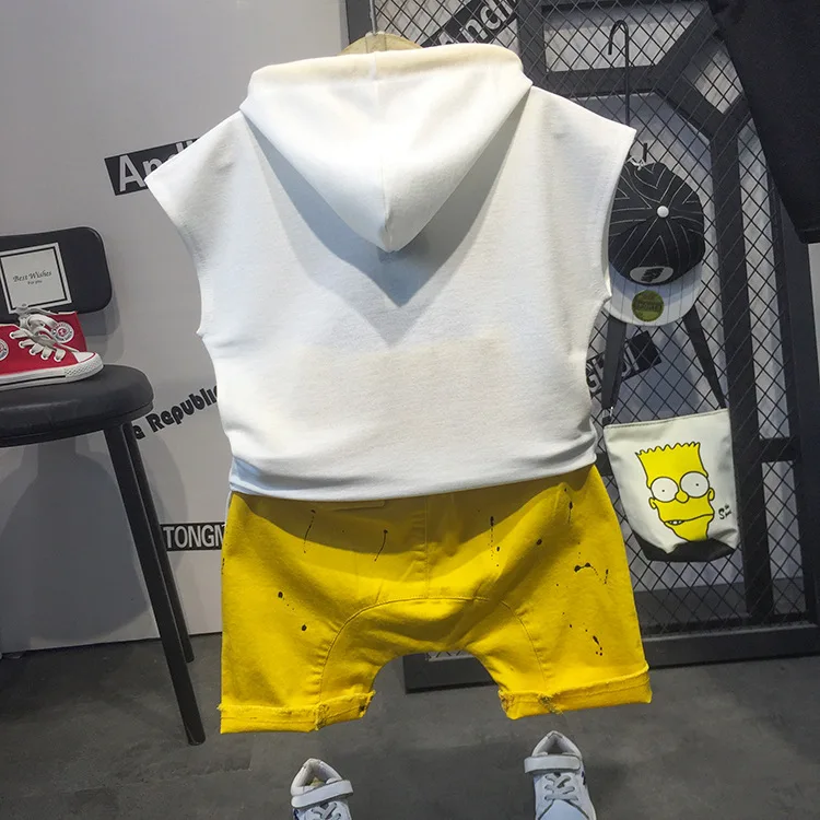 В 2020 году летний повседневный костюм с капюшоном для мальчика из 2 предметов