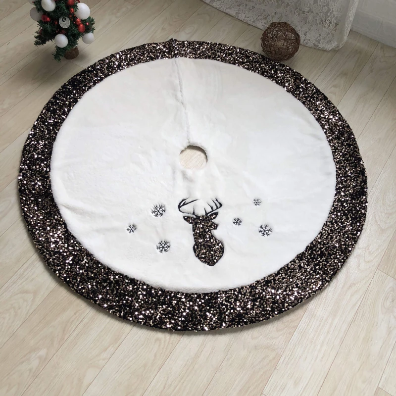 

Рождественское украшение для дома, Рождественская елка с блестками, Новогоднее украшение, Рождественская елка, юбки, меховой ковер