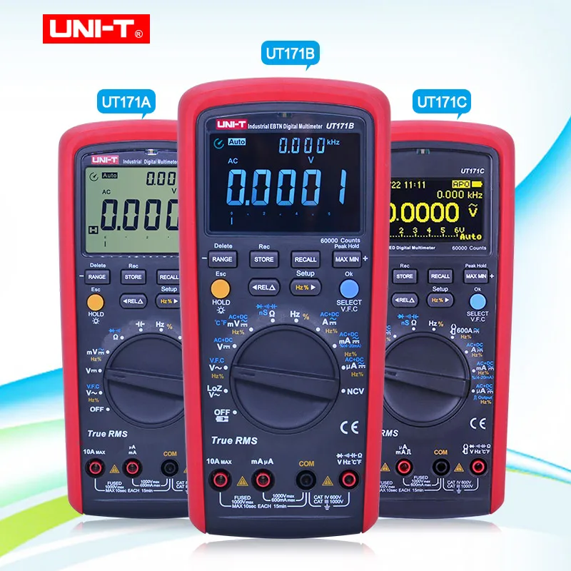 UNI T UT171A/UT171B/UT171C Промышленный Цифровой мультиметр True RMS Измерение VFC связь