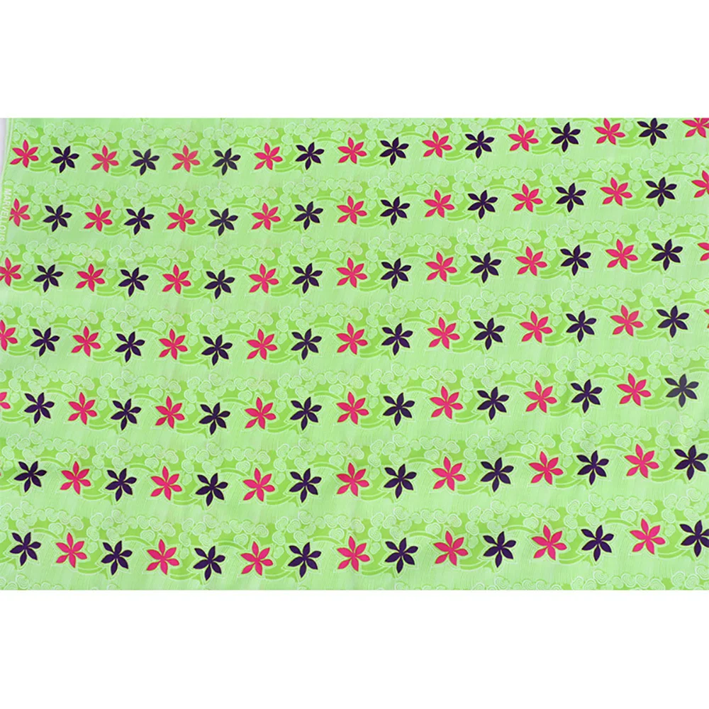 1 ярд Африканский воск с принтом в виде листьев 100% полиэфирная восковая ткань