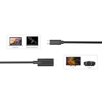 1meter type c to hdmi compatible cable laptop tablet projection screen converter cord for home office