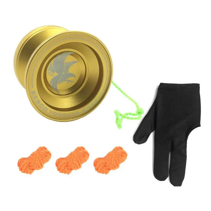 

85DE BEBOOYOYO G6 Alloy Yo Yo Set Professional Metal Yoyo + Glove + 3 Strings Classic Toys Kids Toy