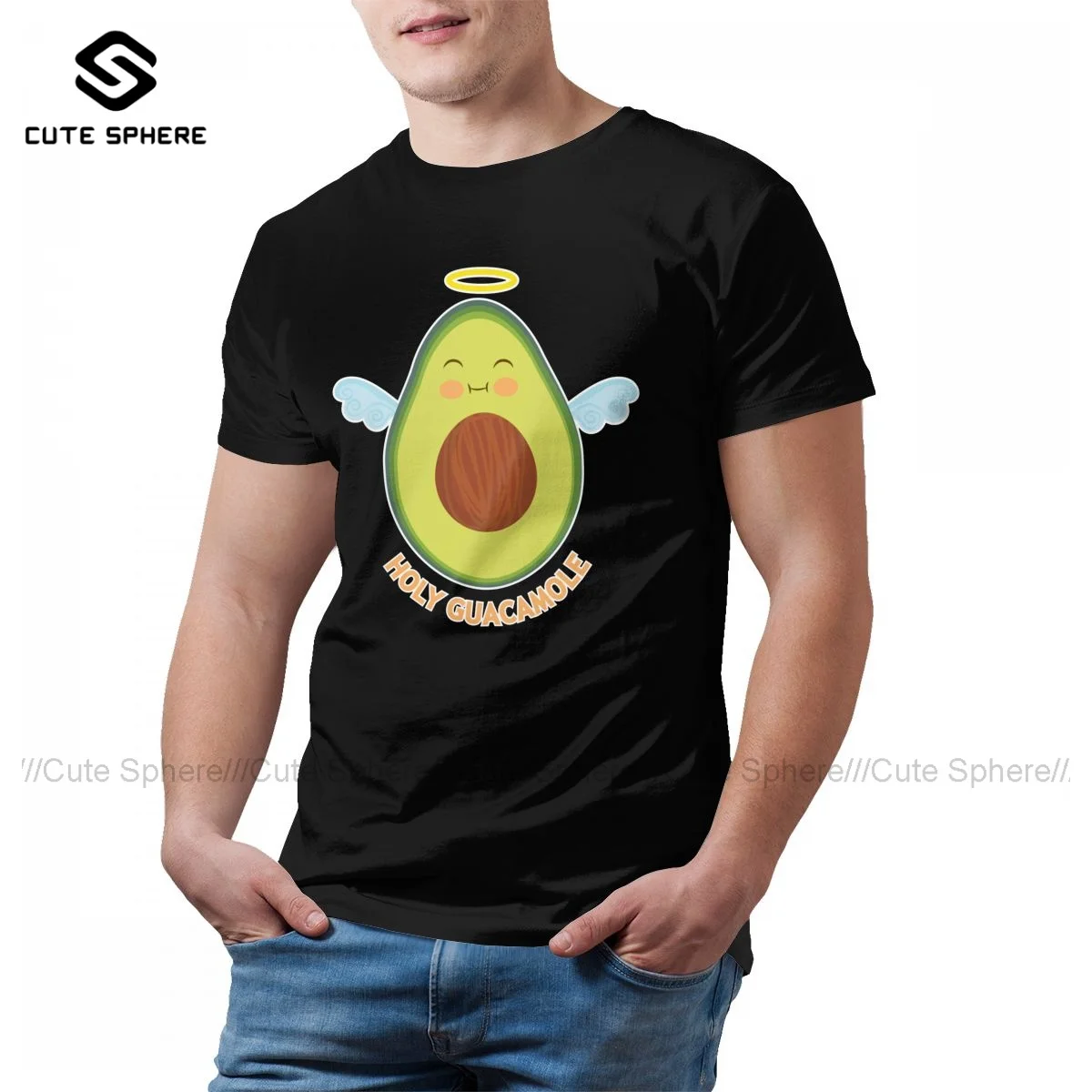 Avocado T Shirt Mens Awesome Cotton Graphic Tee Shirt Short Sleeve Summer T-Shirt Oversize