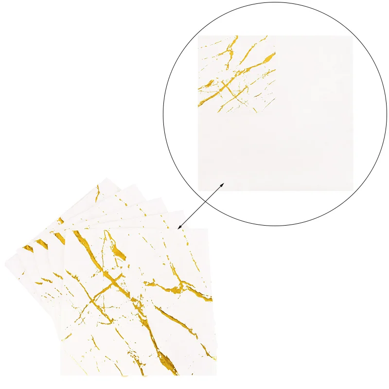 

Gold Marbling Disposable Tableware Paper Plate Napkin Cup for Wedding Birthday Party Decoration Festival Home Tableware Supplies