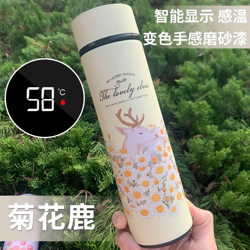 

Thermos cup intelligent temperature measuring water cup304stainless steel creative temperature display business gift straightcup