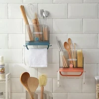 wall mounted fork holder cutlery dryer storage box chopstick spoon cage kitchen tableware stand simple saving more space
