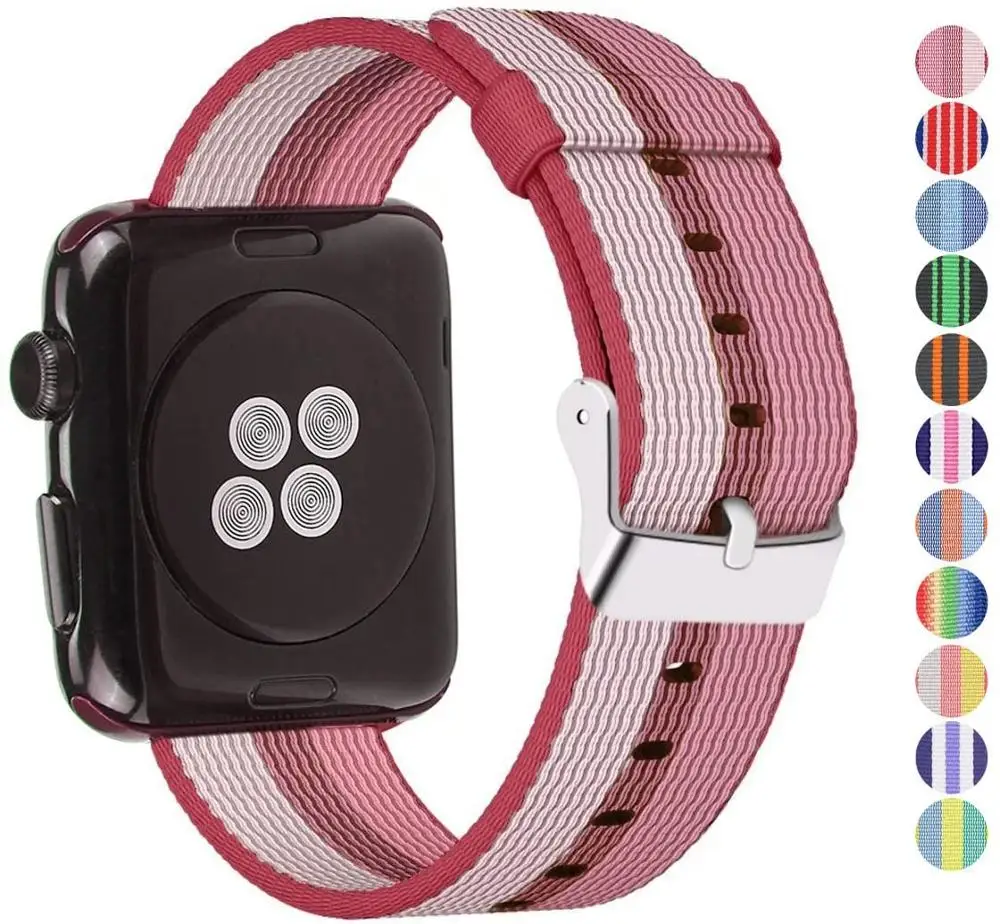 

Otan pulseira para apple watch band 44mm 40mm 42mm 38mm iwatch tecido pulseira de nilon para apple watch band 5 4 3 se 6