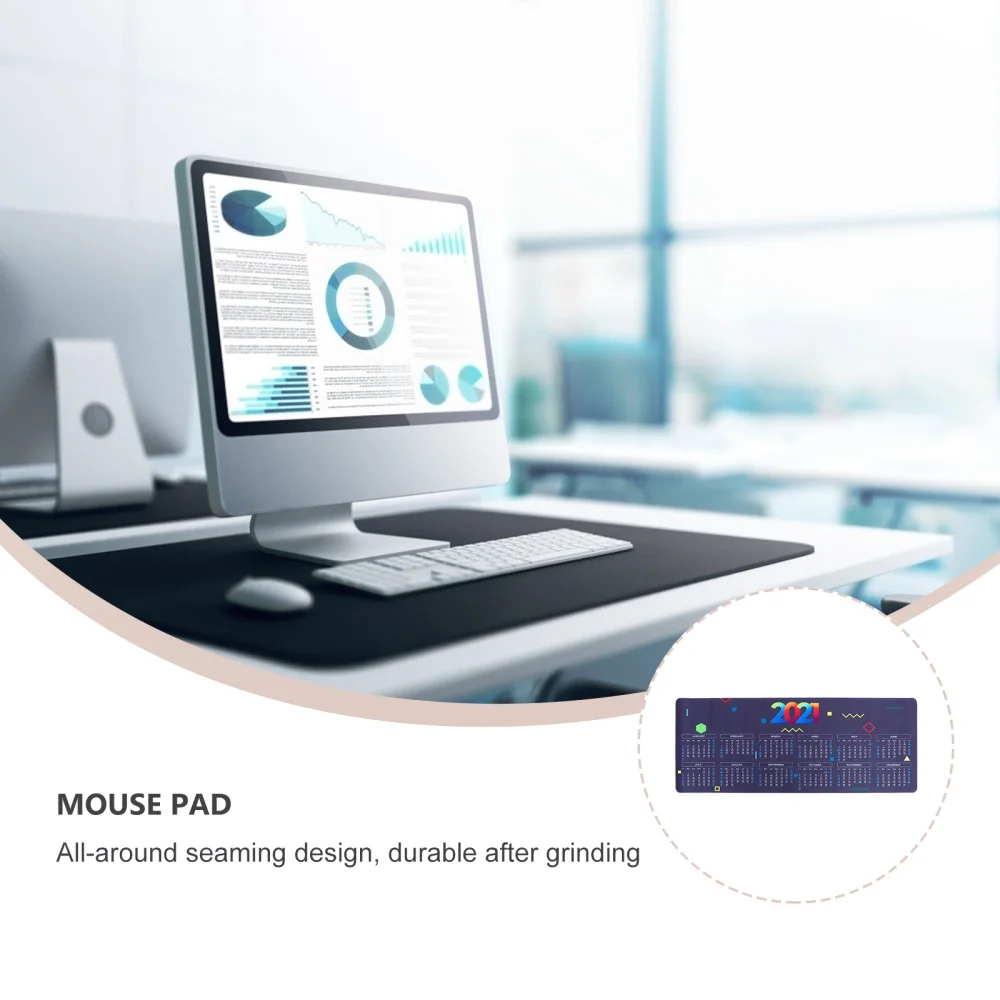

Calendar Mousepad Calendar 2021 for Laptop Computer Rubber Anti-slip Pad