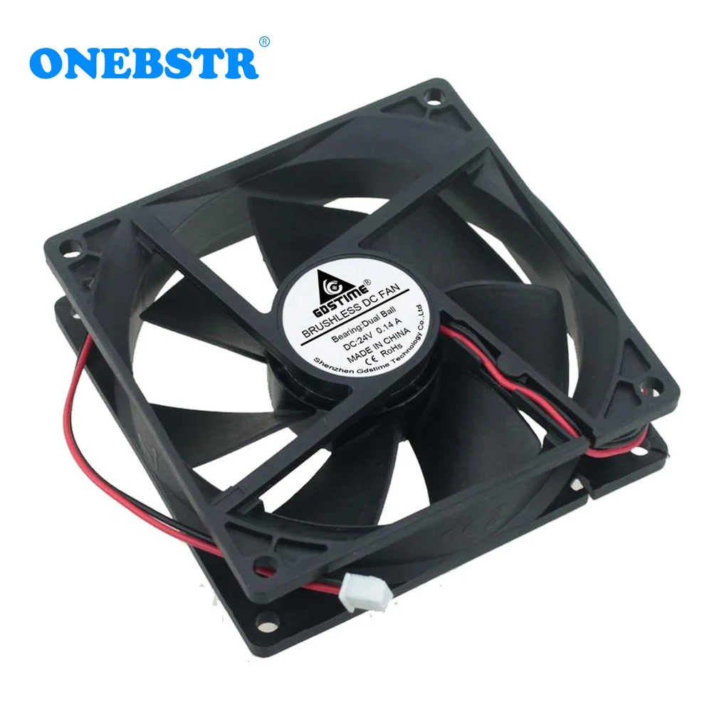 9225 бесщеточный вентилятор постоянного тока с двумя шарикоподшипниками 12 В 24 48