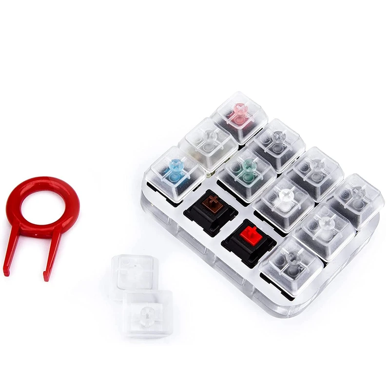 

12-кнопочный тестер Cherry MX, механические клавиатуры, 9-кнопочный тестовый инструмент для переключения, набор тестовых переключателей с вытяжн...