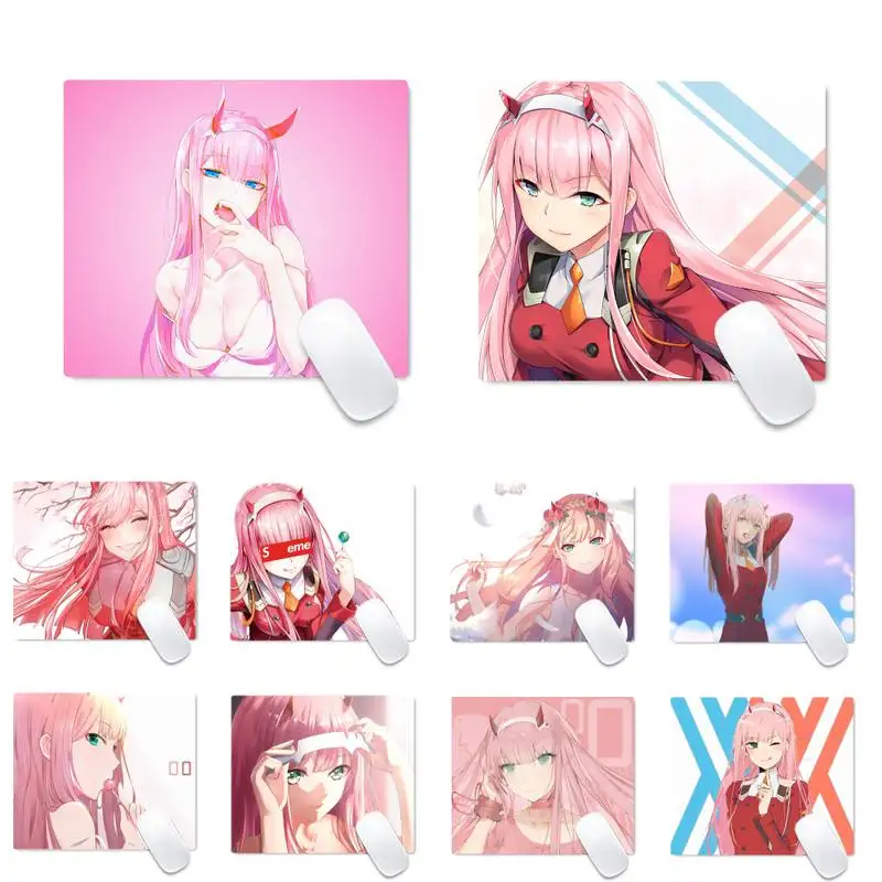 

anime zero two daring gamer play mats Mousepad Desk Table Protect Game Office Work Mouse Mat pad Non-slip Laptop Cushion