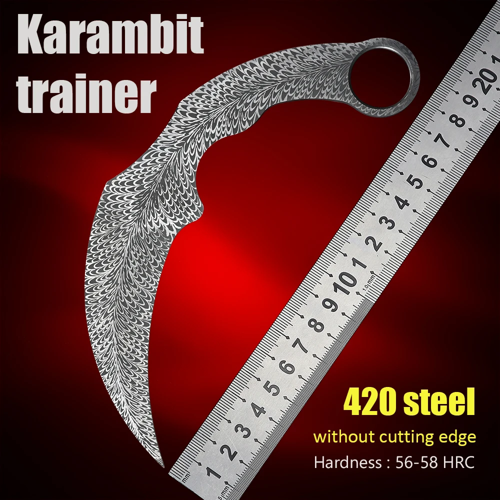 Керамбит тренировочный нож cs go с фиксированным лезвием для самообороны оружие