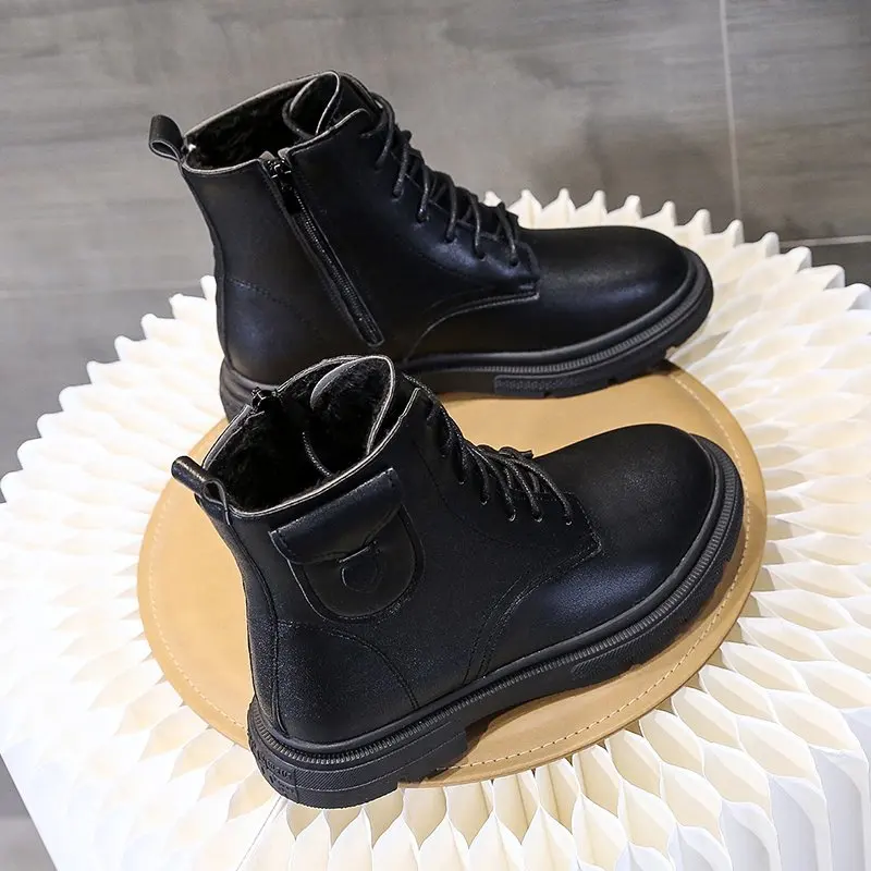 

Luxury Chelsea Boots Women Platform Ladies Boots Chunky Winter Shoes Short Ankle Boots Thick Heel Brand Designer Pu Leather