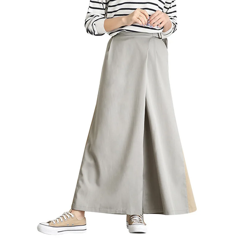 

SuperAen Spring Summer 2021 New Wide-leg Trousers Loose Casual Patchwork Woman Pants