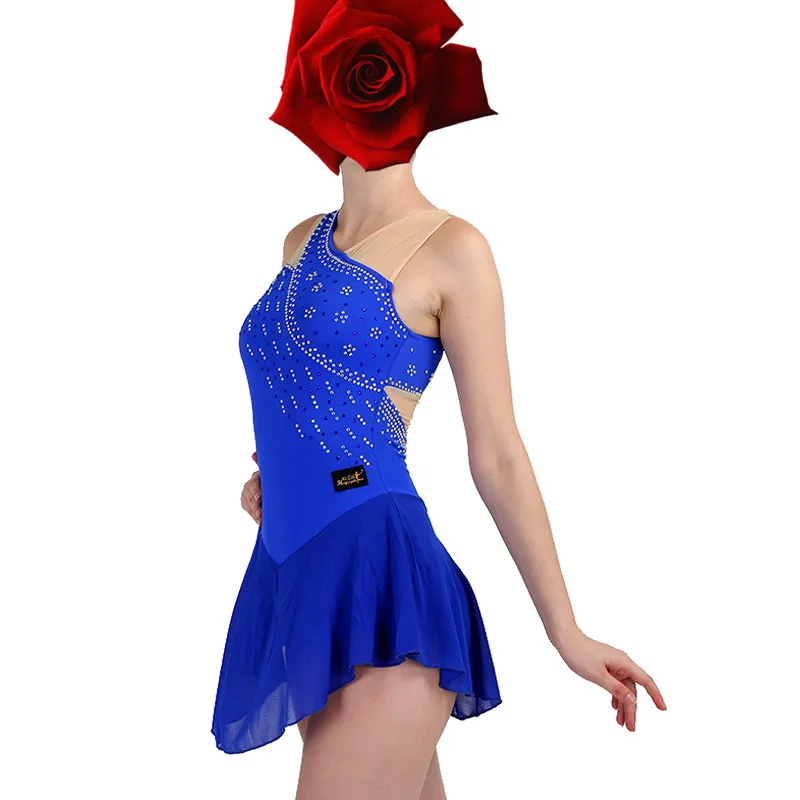 Платье для фигурного катания женское платье на коньках девочек темно-синий