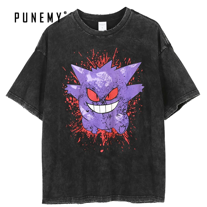 T Shirt Men Pattern Hip Hop Streetwear Pure Cotton Oversize Short Sleeve O-neck Couple Casual Harajuku | Мужская одежда