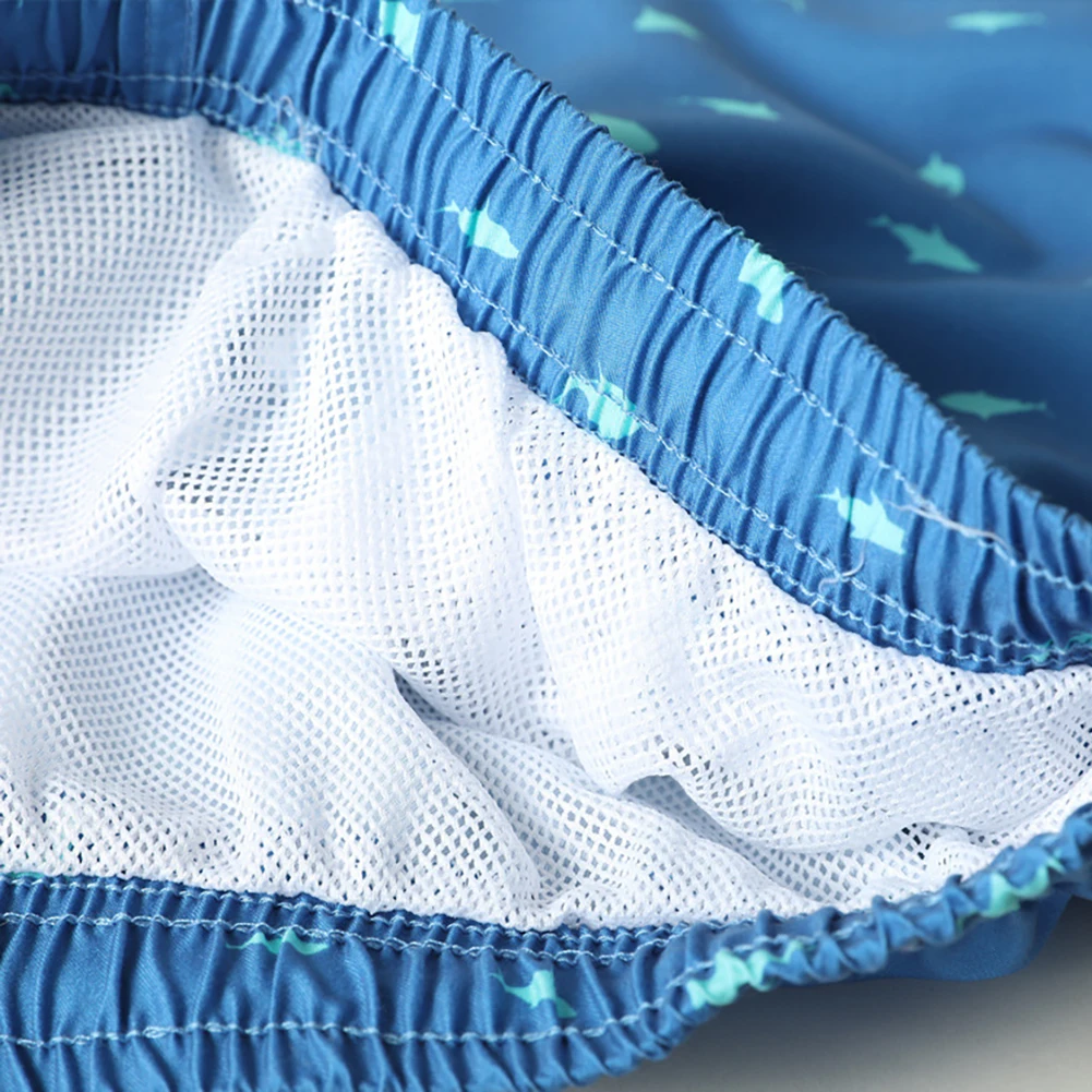 Шорты мужские с фламинго Акула быстросохнущие спортивные пляжные плавки на