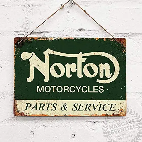 And Service Motorcycles Biker 8x12 Inches Retro Tin Sign