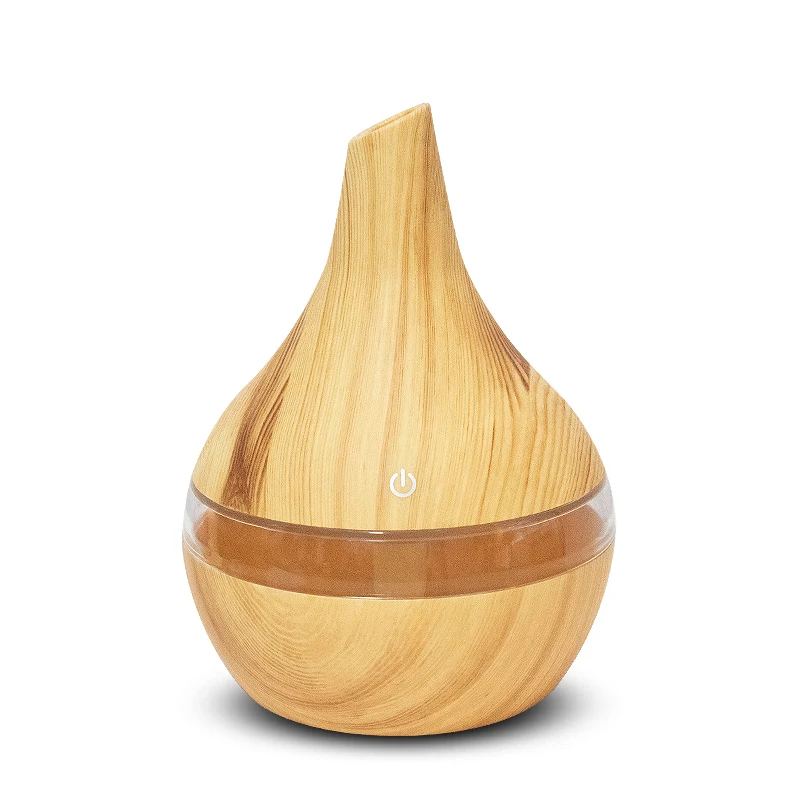 USB 003 Electric Ultrasonic Air Humidifier Aroma Diffuser Essential Oil Aromatherapy 7 Color LED Cool Mist Maker for Office Home - Цвет: 025-light wood-300ml