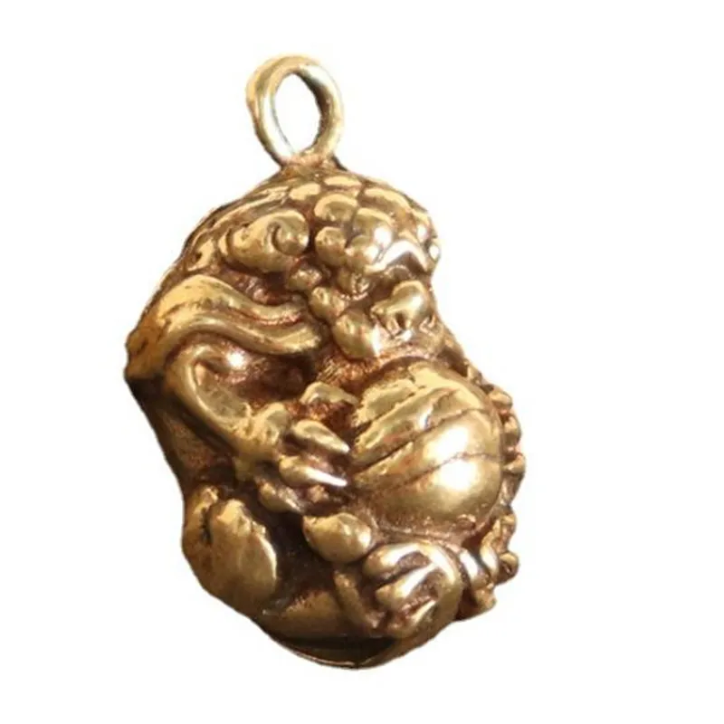 

3D Mini Casting Lion Ball Figurine Animal Style Metal Sculpture Home Office Room Desktop Decoration Collect Ornaments Gifts