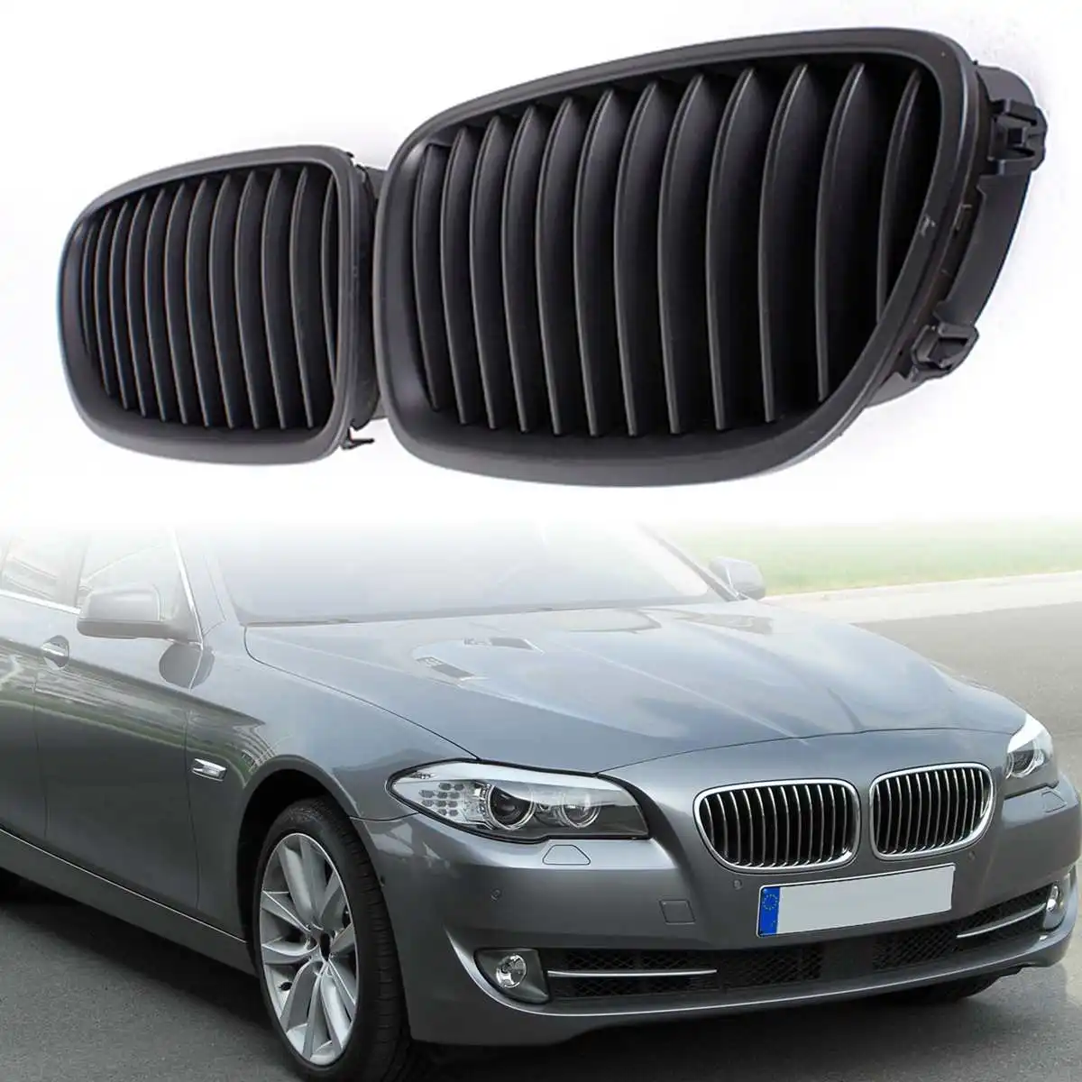 Матовая черная Автомобильная Передняя Спортивная решетка гриль для почек