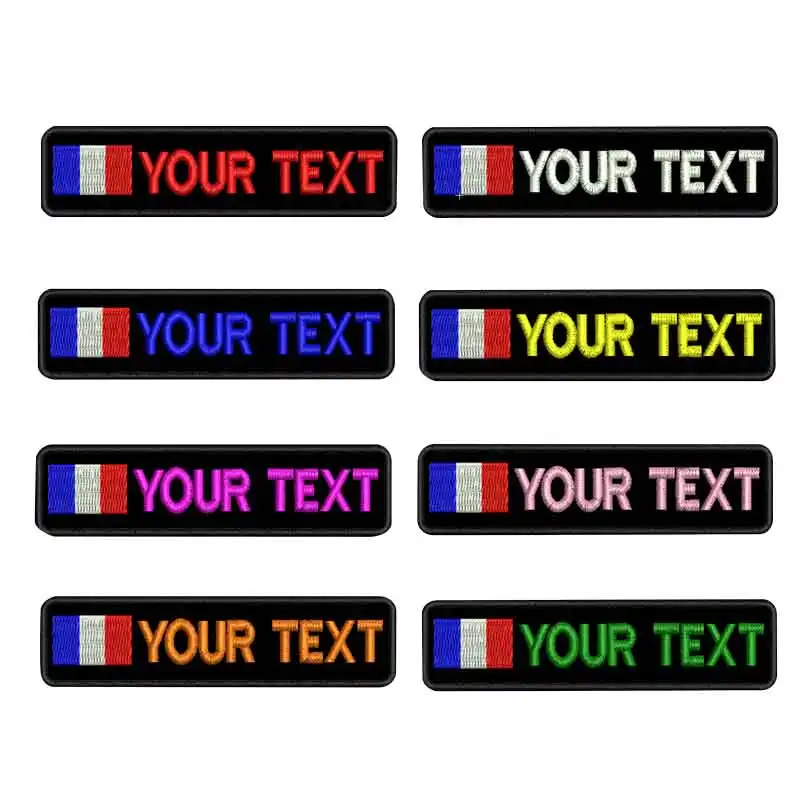 Индивидуальные именные патчи с французским флагом индивидуальная подложка