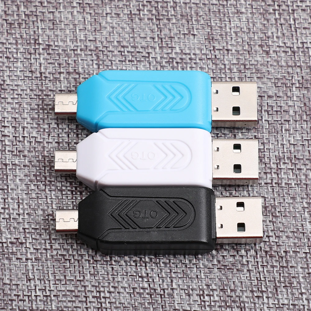 Многофункциональный кардридер USB A Micro 2-в-1 OTG Поддержка SD/TF карт для телефона ПК