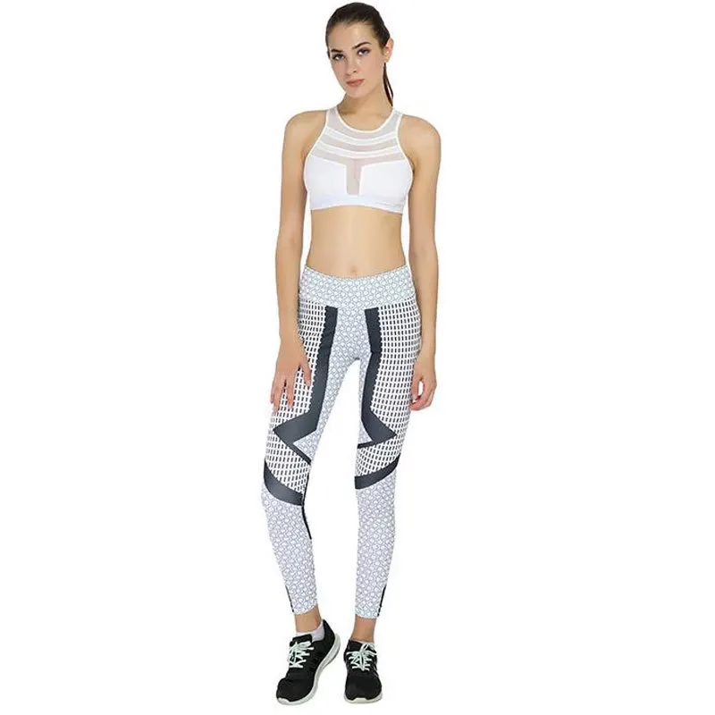 Женские сексуальные леггинсы для фитнеса спортивные Леггинсы размера плюс с