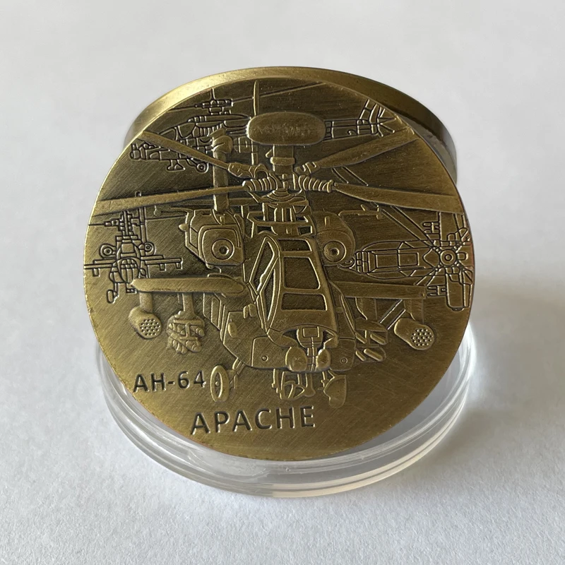 Новинка жетон AH-64 армии США коллекция подарков из латуни бронзы для домашнего