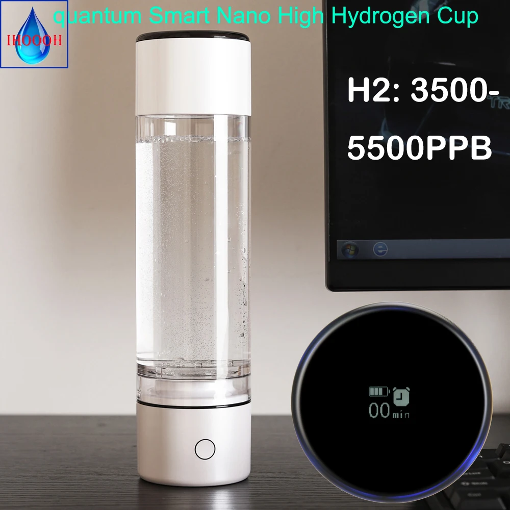 

Quantum Smart MRETOH Molecular Resonance Nano High Rich Hydrogen Water Cup Generator SPE ORP Alkaline Ionizer Pure H2 Bottle