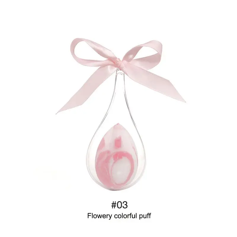 В форме капли воды сухой и влажный двойного назначения Косметическая пуховка