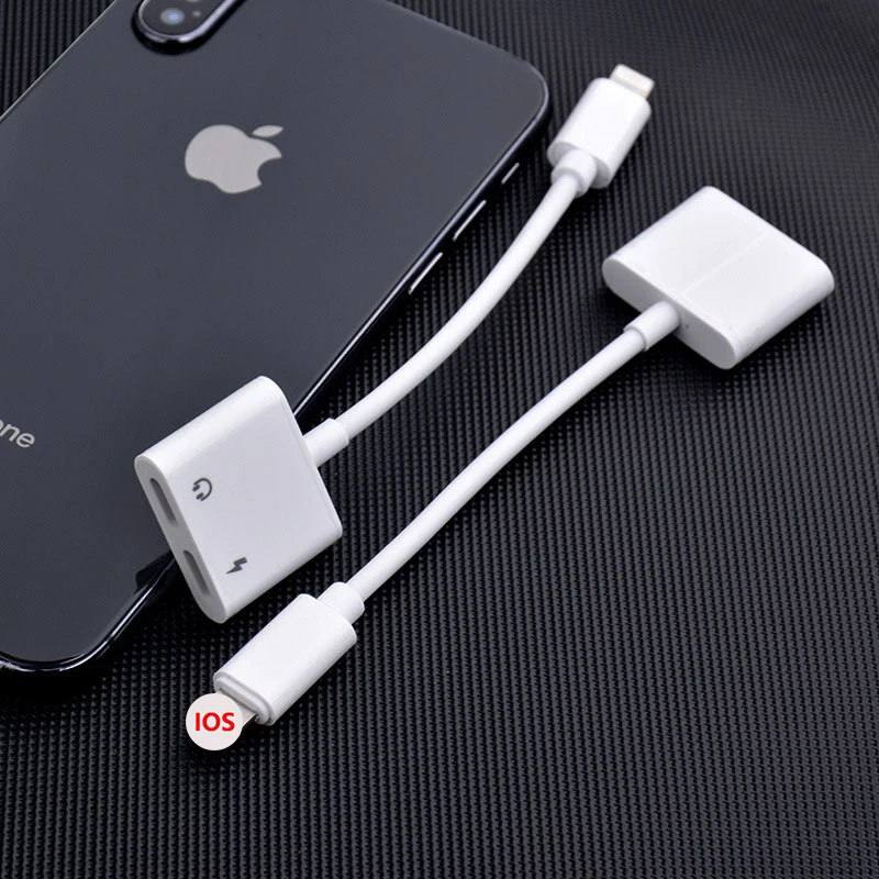Подходит для iPhone 6 7 8 Plus Apple X XS Max мобильный телефон гарнитура адаптер iPhone XR зарядка Прослушивание аудио адаптер для наушников