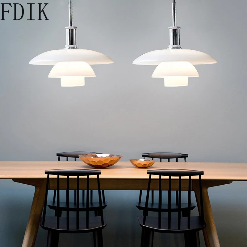 Подвесные светильники из скандинавского стекла современные светодиодные