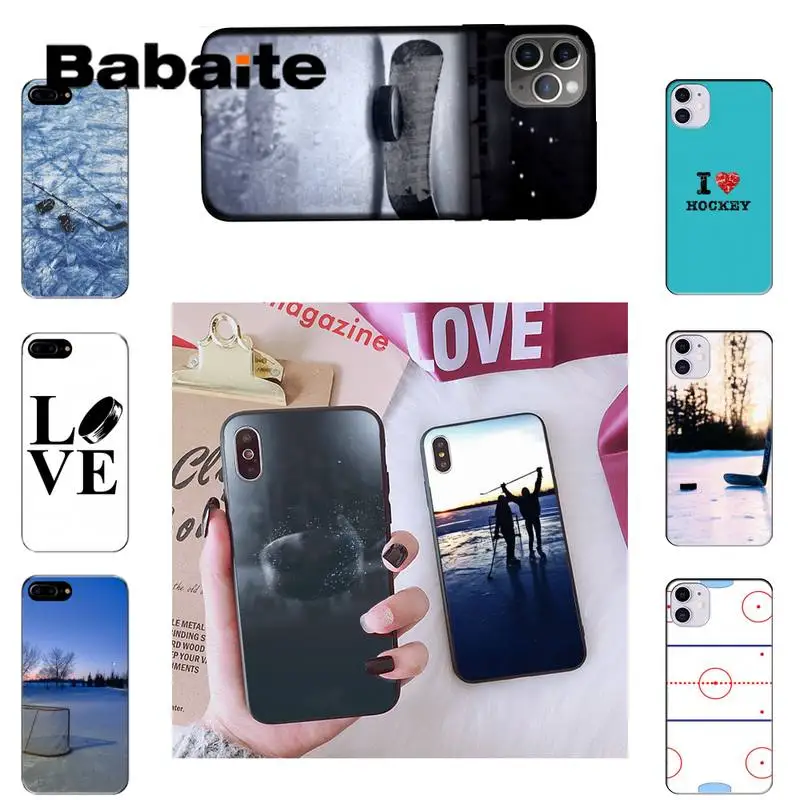 

Babaite Ice Hockey Rink Phone Case For iPhone 8 7 6 6S Plus X XS MAX 5 5S SE XR 11 11pro promax 12 12Pro Promax