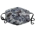 Маска Пылезащитная многоразовая из хлопка, для мужчин и женщин, зима пиксельный Камуфляжный