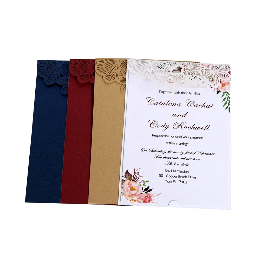 10 наборов свадебные пригласительные открытки в комплекте Обложка и внутренняя