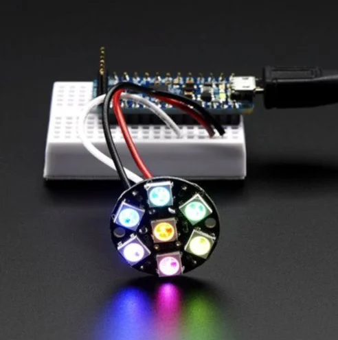 Светодиодная кольцевая лампа WS2812 5050 RGB 7 бит 1 шт. круглая декоративная