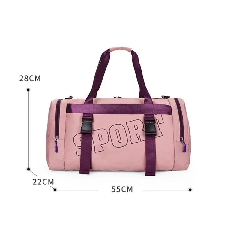 New Style Outdoor Sports Women's Bag Portable Oxford Cloth Travel Luggage Ultra-light Folding Yoga Gym Fitness Ball Game Handbag