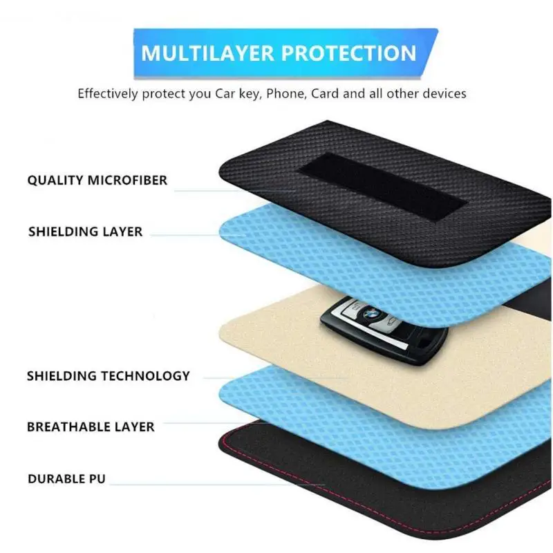 

Signal Blocking Bag Cover Safe Lock Bag For Car Keys Blocking Shield Case Protector Pouch Signal Blocker