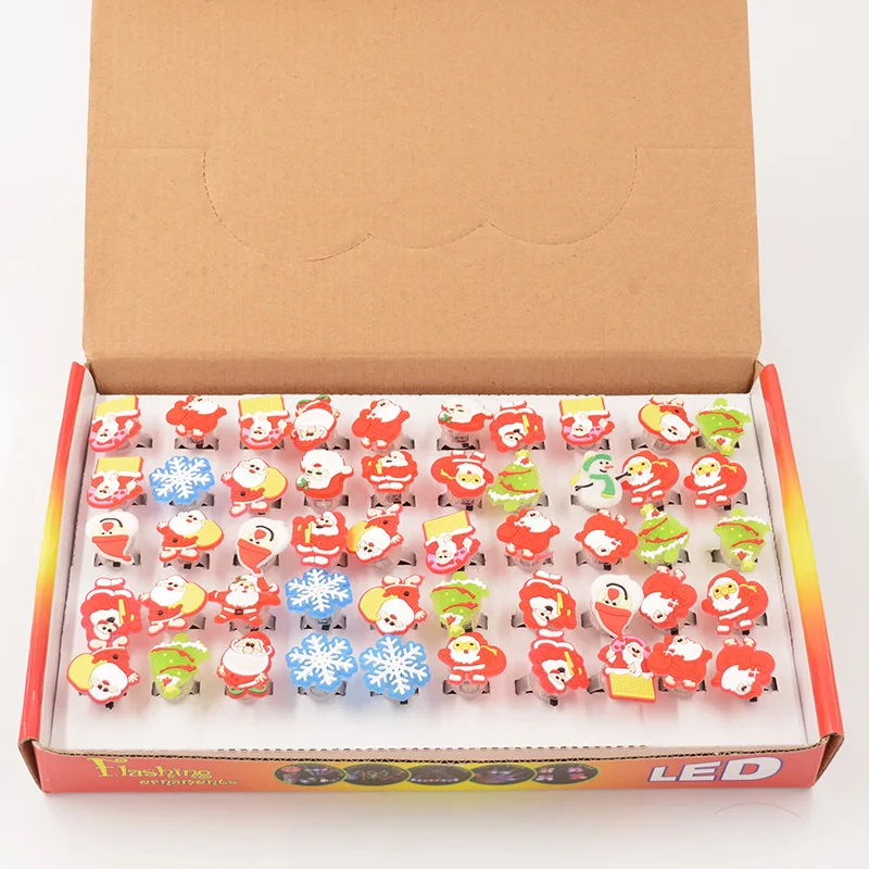 [Забавные] 50 шт./лот мигающие игрушки со светодиодной подсветкой Рождественская