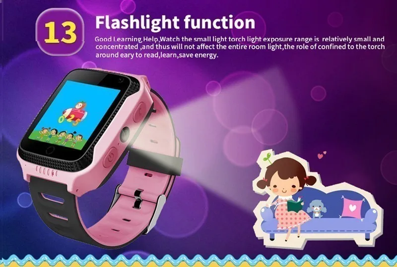 COXRY Smart Watch Kids Gps With Camera Flashlight Baby Watch SOS Call Location Device Tracker For Children Safe PK Q100 Q90 Q60