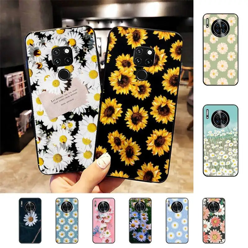 

Colorful Daisy Flowers Phone Case For Huawei Nova3I 3E mate20lite 20Pro 10lite Luxury funda case