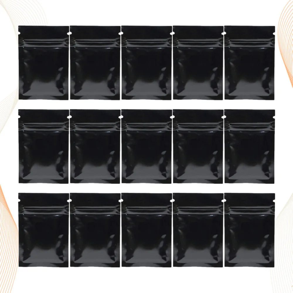 

100PCS Zipper Zealed Bags Tea Packaging Bags Self-sealing Food Bags Flat Bottom Bag for Home Shop 7x10cm