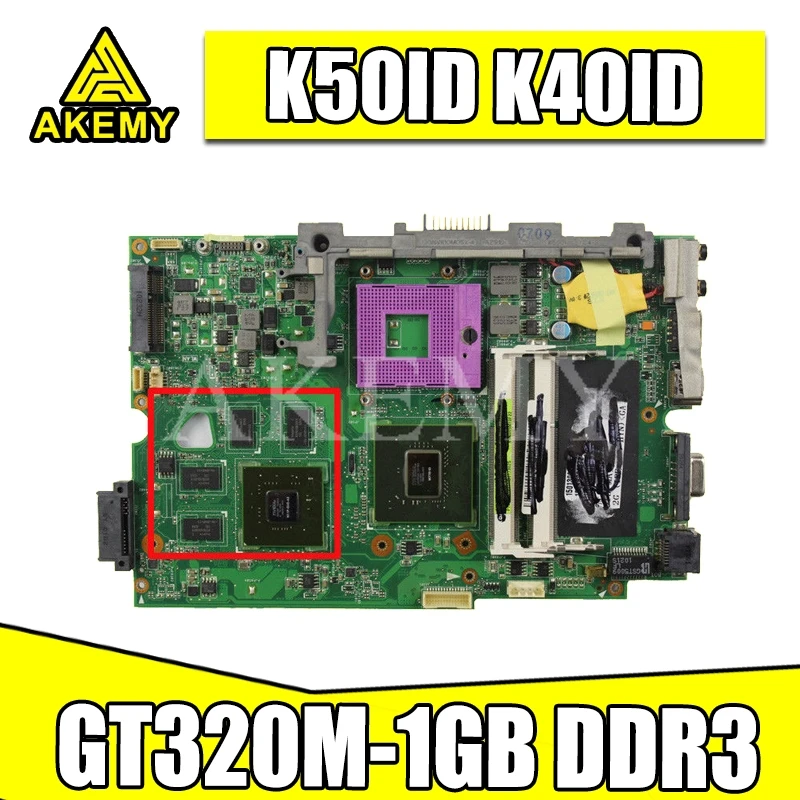 K40ID материнская плата для ноутбука For Asus K50ID K40IE K50IE PRO5DI оригинальная DDR3 RAM GT320M