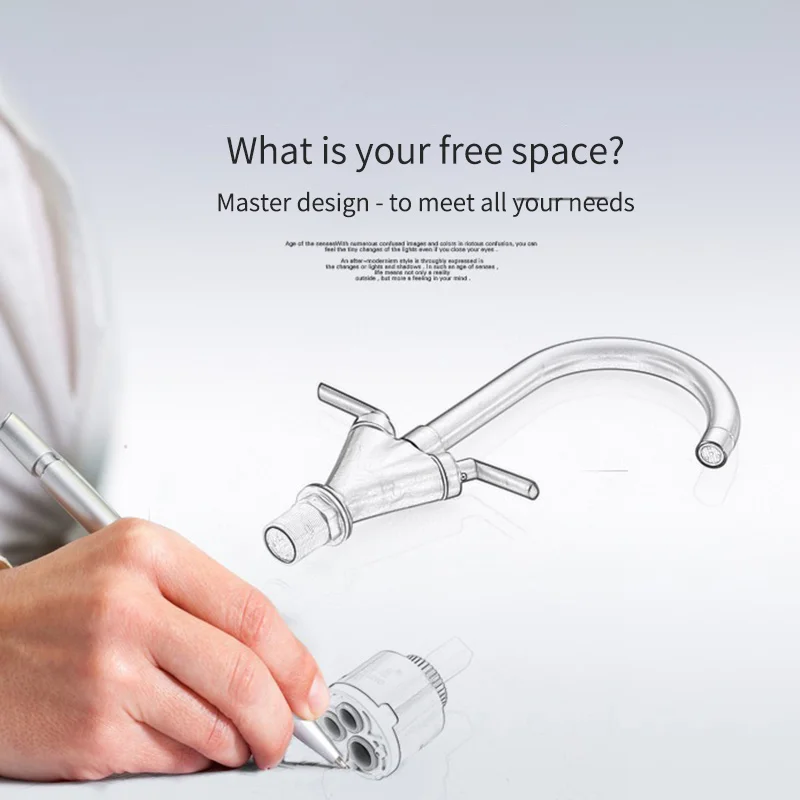 Выдвижной Смеситель Rozin кран из матового никеля с одним отверстием ручной