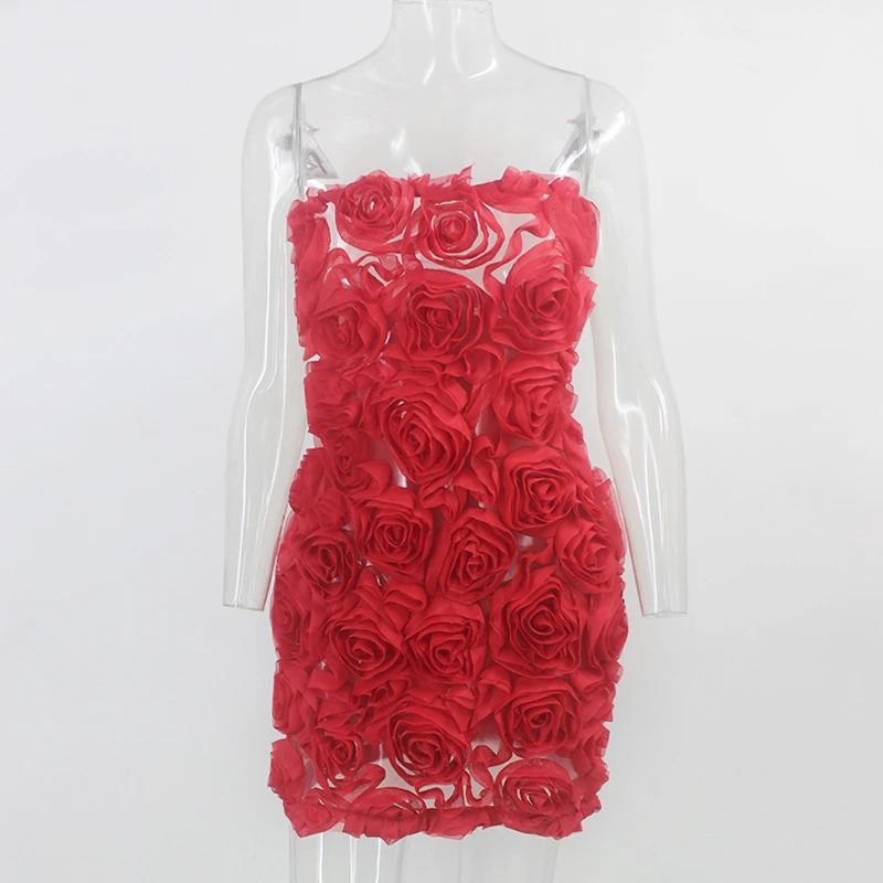 Fuedage красное платье на День святого Валентина женское без рукавов бретелек с